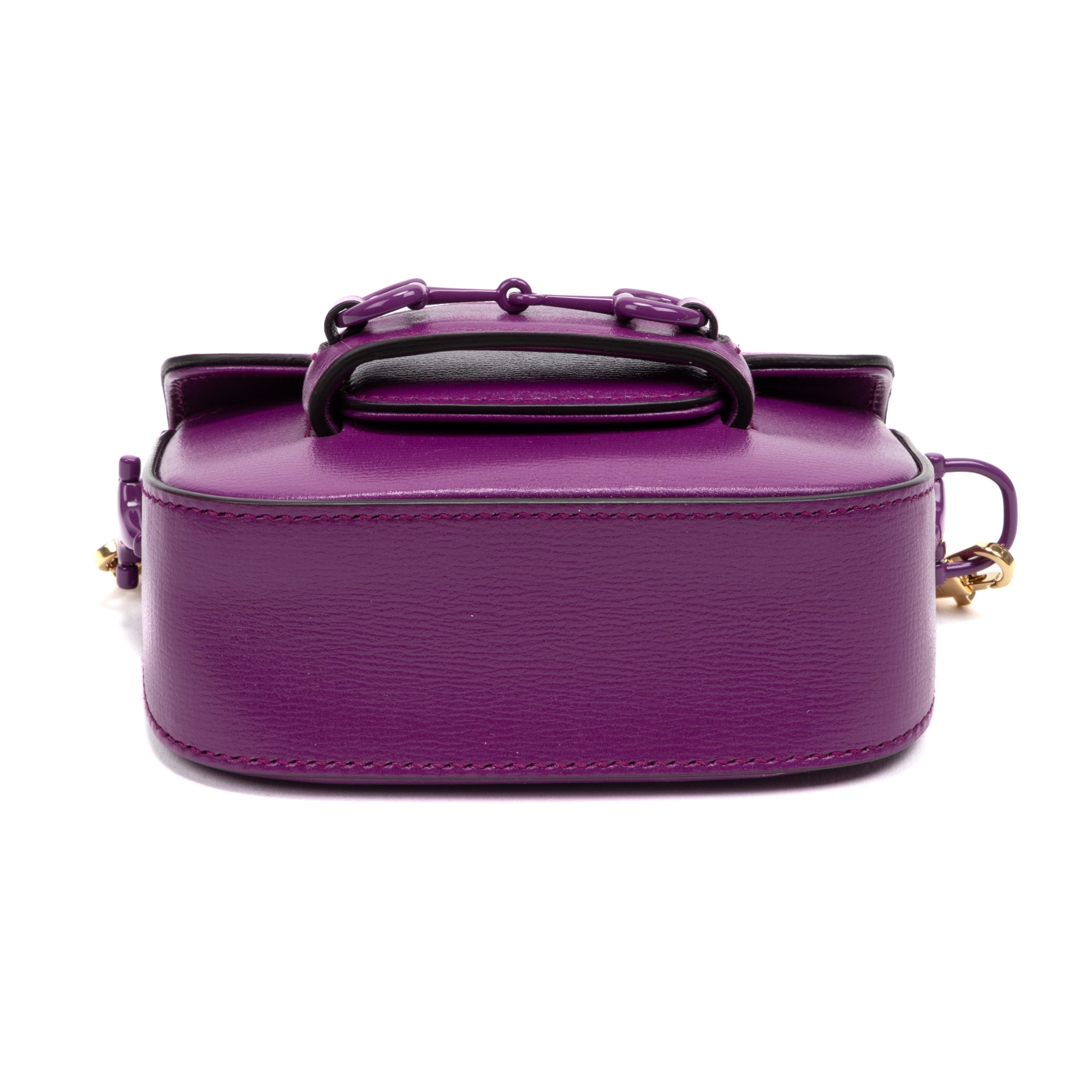 Shoulder Bag Horsebit 1955 Mini Purple Calfskin Leather