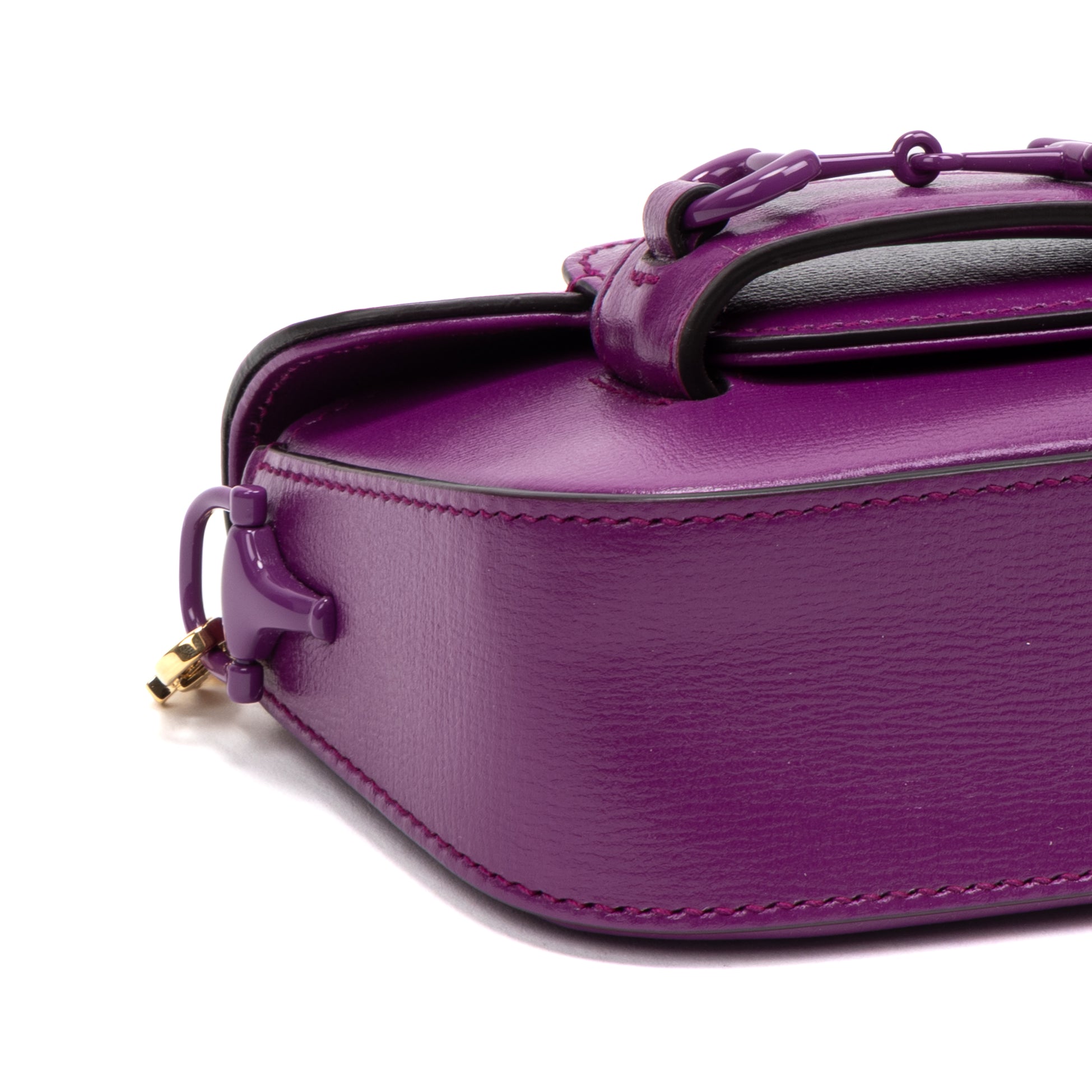 Shoulder Bag Horsebit 1955 Mini Purple Calfskin Leather