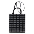 Shoulder Bag Vertical Cabas Tote Medium Black Printed Calfskin Leather