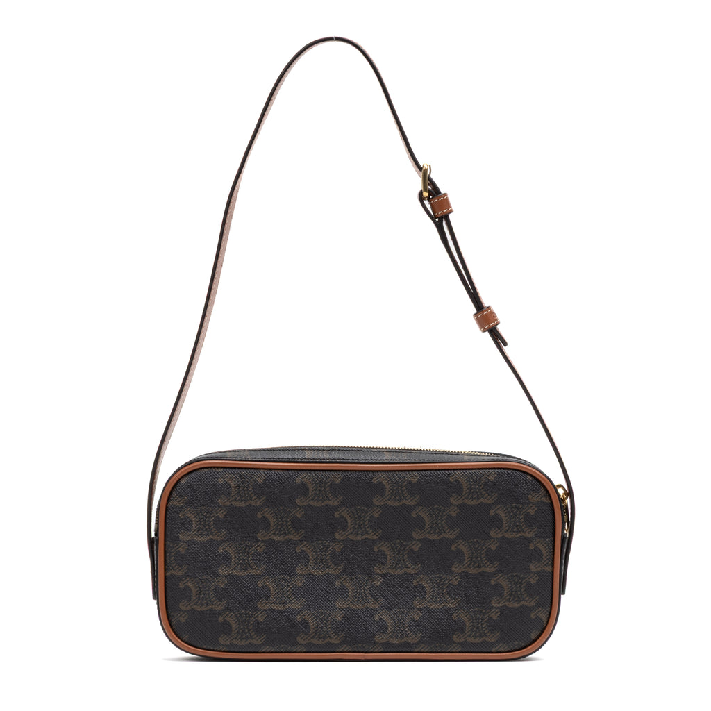 Shoulder Bag Triomphe Camera Bag Small Brown Triomphe Coated Canvas