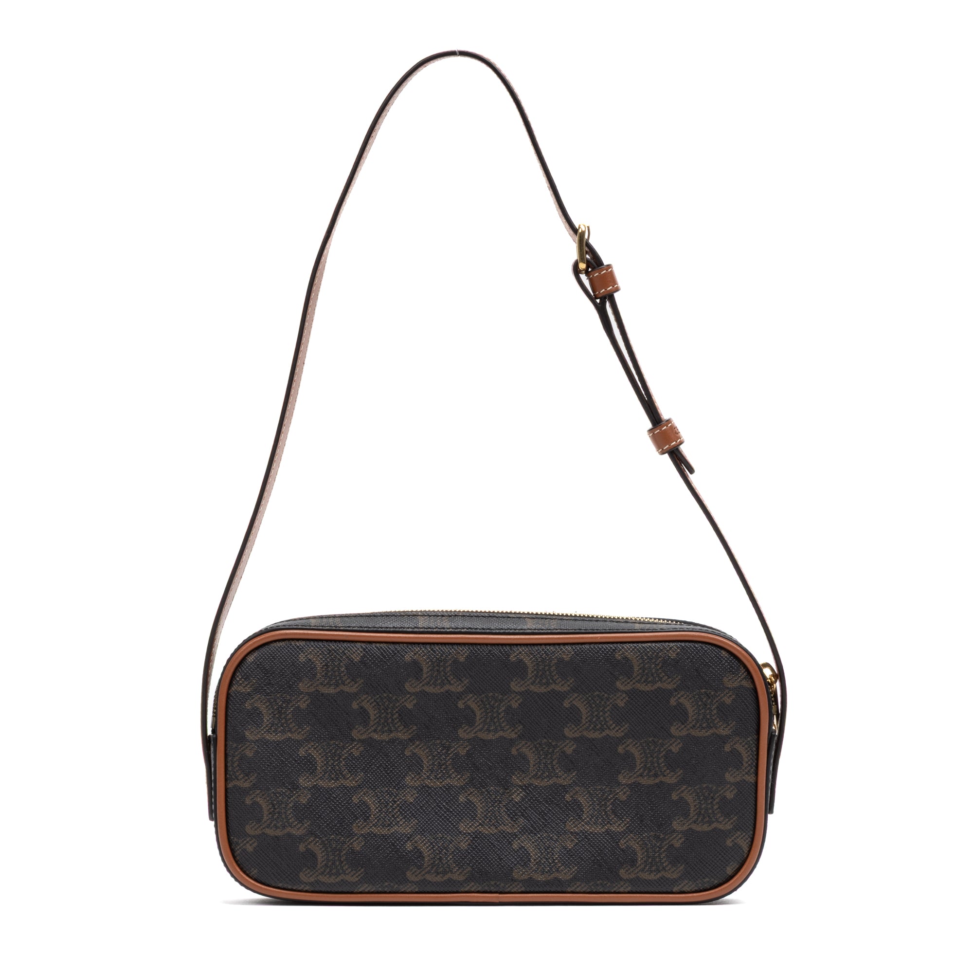 Shoulder Bag Triomphe Camera Bag Small Brown Triomphe Coated Canvas