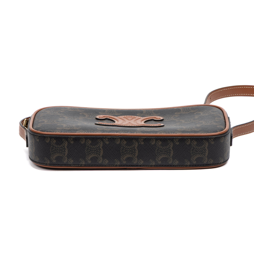 Shoulder Bag Triomphe Camera Bag Small Brown Triomphe Coated Canvas
