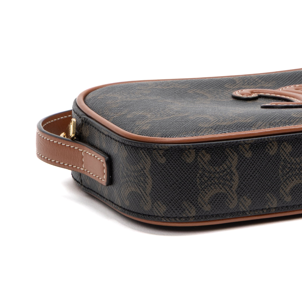 Shoulder Bag Triomphe Camera Bag Small Brown Triomphe Coated Canvas