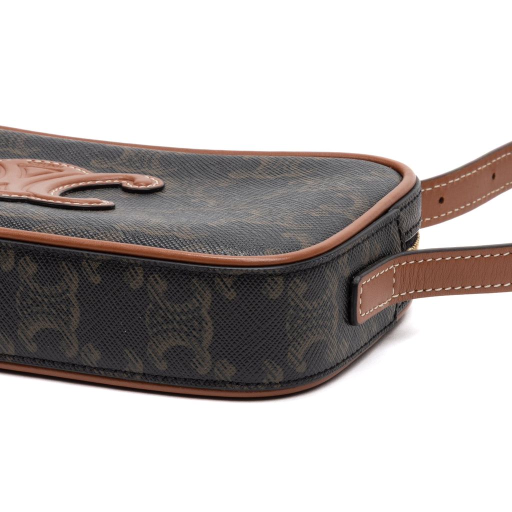 Shoulder Bag Triomphe Camera Bag Small Brown Triomphe Coated Canvas