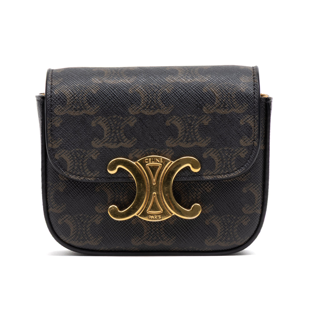 Crossbody Triomphe Pochette Crossbody Mini Brown Triomphe Coated Canvas