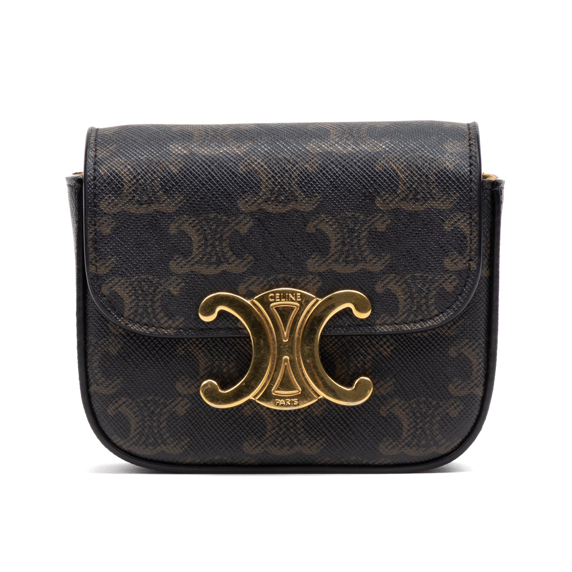 Crossbody Triomphe Pochette Crossbody Mini Brown Triomphe Coated Canvas