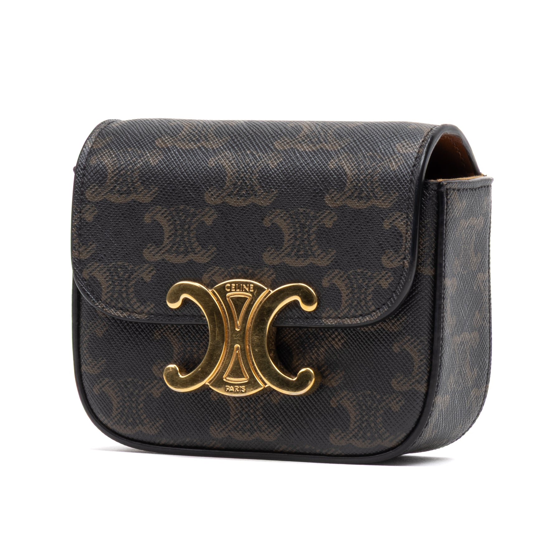 Crossbody Triomphe Pochette Crossbody Mini Brown Triomphe Coated Canvas