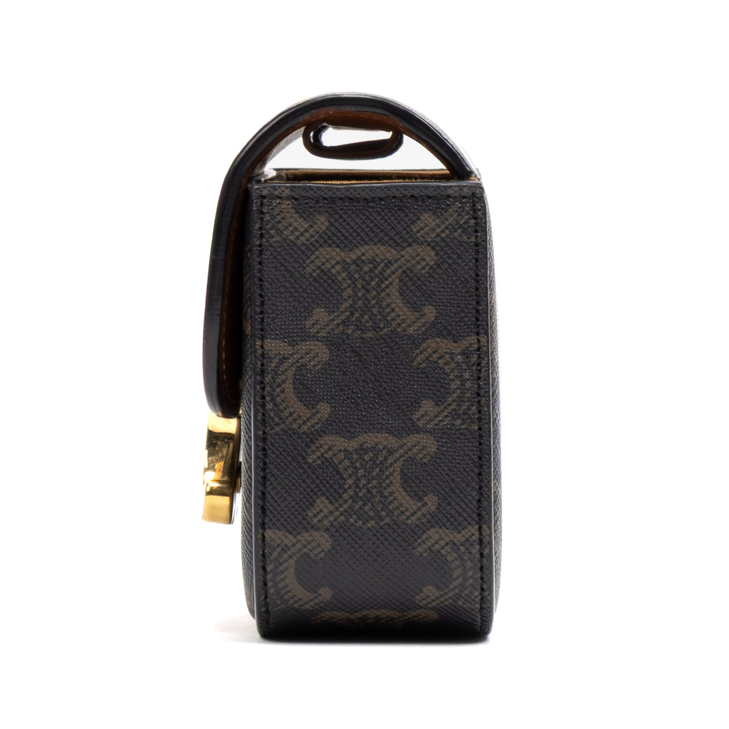 Crossbody Triomphe Pochette Crossbody Mini Brown Triomphe Coated Canvas