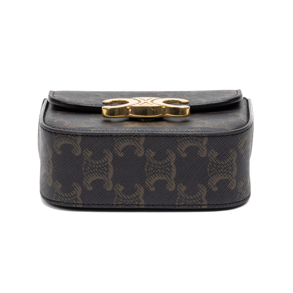 Crossbody Triomphe Pochette Crossbody Mini Brown Triomphe Coated Canvas