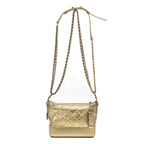 Shoulder Bag Gabrielle Hobo Bag Small Gold Aged Calfskin Quilted Leather