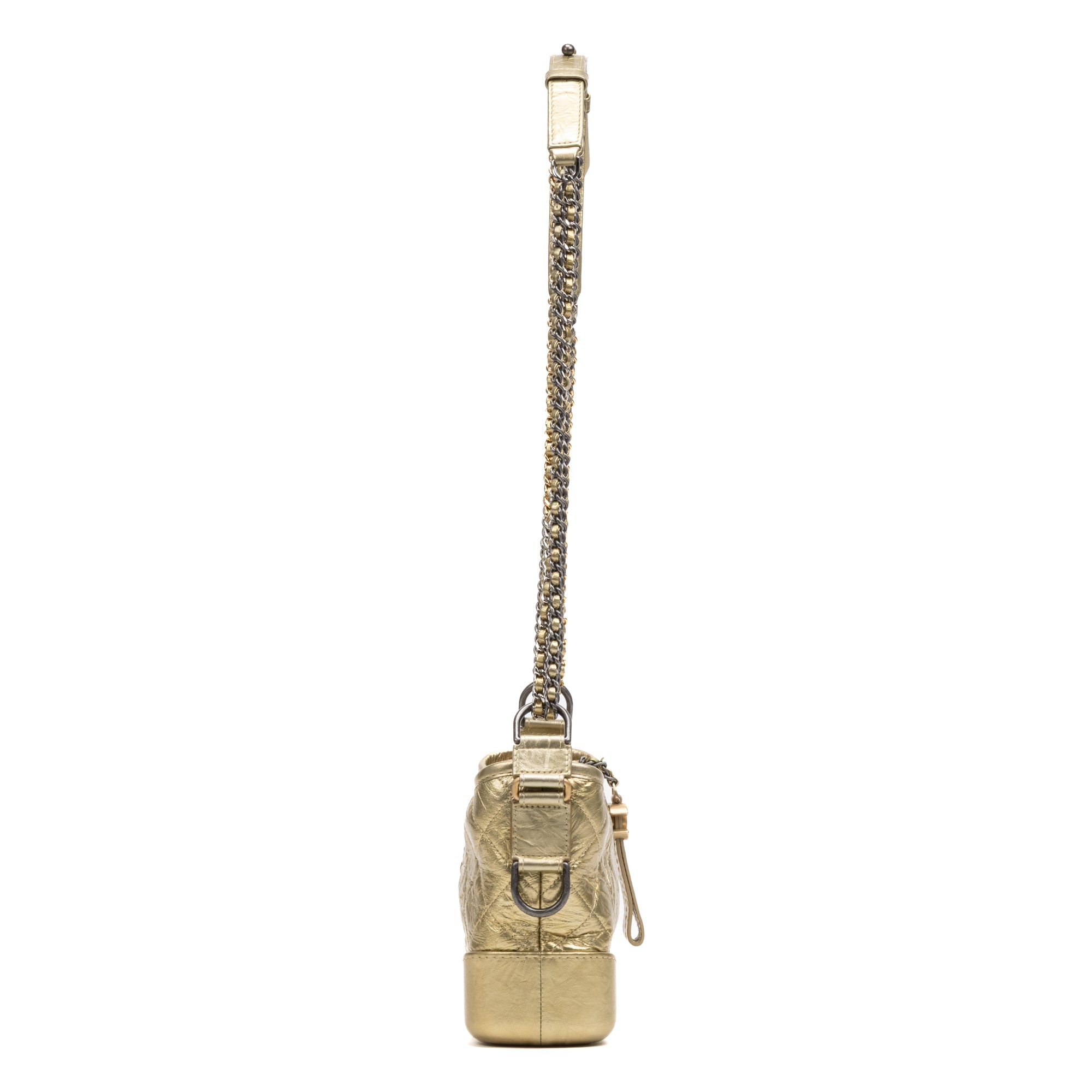 Shoulder Bag Gabrielle Hobo Bag Small Gold Aged Calfskin Quilted Leather