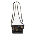 Shoulder Bag Gabrielle Hobo Embellished Small Black Aged Calfskin Quilted Leather