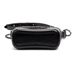 Shoulder Bag Gabrielle Hobo Embellished Small Black Aged Calfskin Quilted Leather