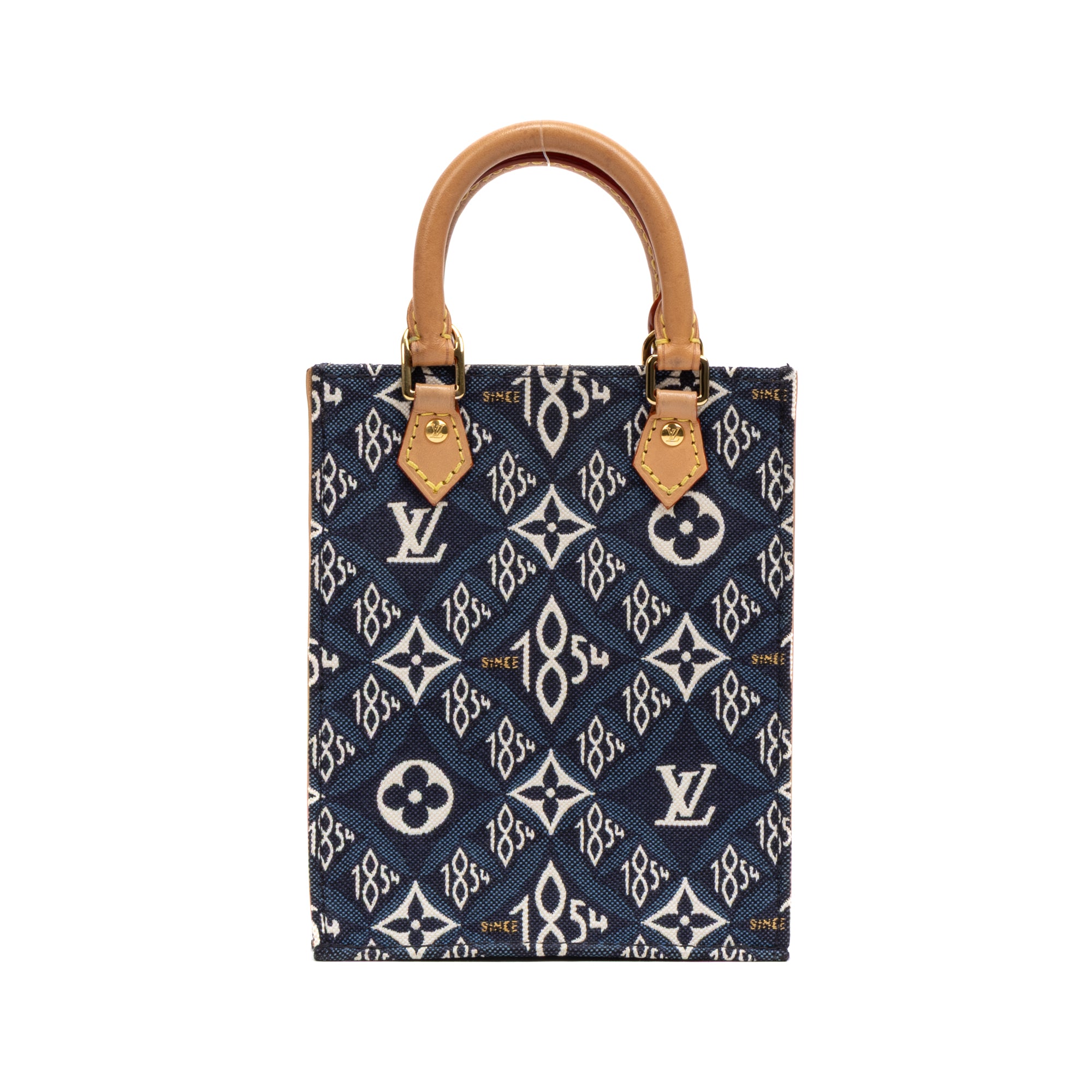 Shoulder Bag Ltd. Ed. Since 1854 Petit Sac Plat Bag Mini Blue Monogram Jacquard Printed Canvas