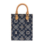 Shoulder Bag Ltd. Ed. Since 1854 Petit Sac Plat Bag Mini Blue Monogram Jacquard Printed Canvas