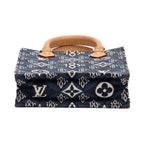 Shoulder Bag Ltd. Ed. Since 1854 Petit Sac Plat Bag Mini Blue Monogram Jacquard Printed Canvas