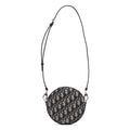 Shoulder Bag Baby Ball Crossbody Mini Navy Oblique Jacquard Canvas