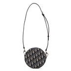 Shoulder Bag Baby Ball Crossbody Mini Navy Oblique Jacquard Canvas
