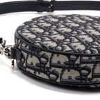 Shoulder Bag Baby Ball Crossbody Mini Navy Oblique Jacquard Canvas