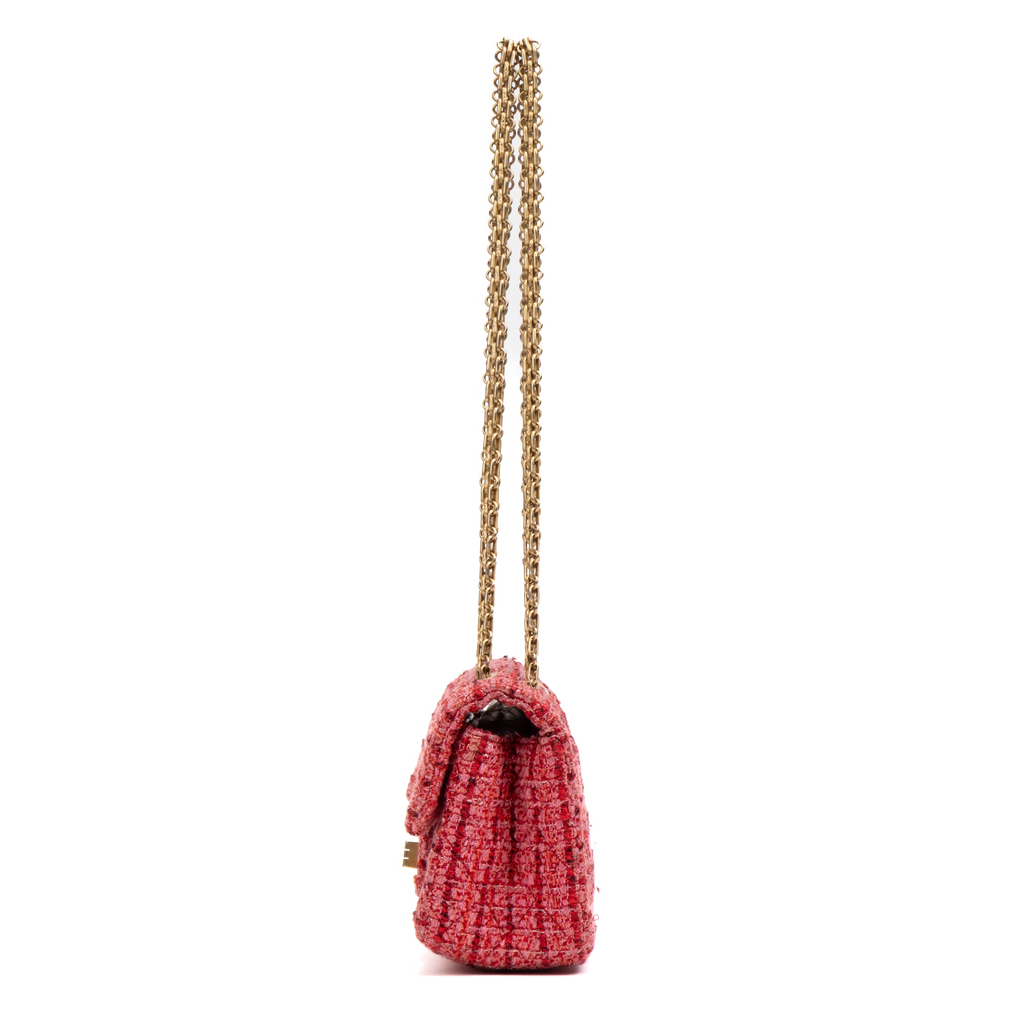 Shoulder Bag 2.55 Reissue Flap Bag Mini Pink Quilted Tweed Canvas