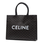 Shoulder Bag Horizontal Cabas Tote Large Brown Triomphe Coated Canvas