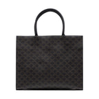 Shoulder Bag Horizontal Cabas Tote Large Brown Triomphe Coated Canvas