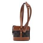 Shoulder Bag Triomphe Tambour Crossbody Small Brown Triomphe Coated Canvas