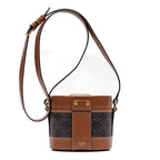 Shoulder Bag Triomphe Tambour Crossbody Small Brown Triomphe Coated Canvas