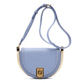 Shoulder Bag Moonlight Flap Crossbody Small Light Blue Smooth leather