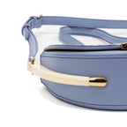 Shoulder Bag Moonlight Flap Crossbody Small Light Blue Smooth leather
