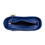 Shoulder Bag Gabrielle Hobo Bag Small Blue Quilted Aged Calfskin Leather