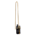 Shoulder Bag Mini Round Crossbody Mini Black Saffiano Leather