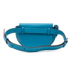 Waist Bag Gate Belt Bag Mini Blue Smooth leather