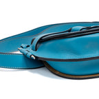 Waist Bag Gate Belt Bag Mini Blue Smooth leather