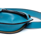 Waist Bag Gate Belt Bag Mini Blue Smooth leather