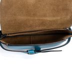 Waist Bag Gate Belt Bag Mini Blue Smooth leather