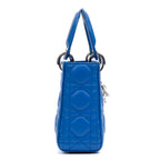 Shoulder Bag Mini Lady Dior Mini Blue Quilted Cannage Lambskin