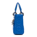 Shoulder Bag Mini Lady Dior Mini Blue Quilted Cannage Lambskin