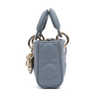 Shoulder Bag Micro Lady Dior Joy Micro Light Blue Quilted Cannage Lambskin