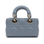 Shoulder Bag Micro Lady Dior Joy Micro Light Blue Quilted Cannage Lambskin