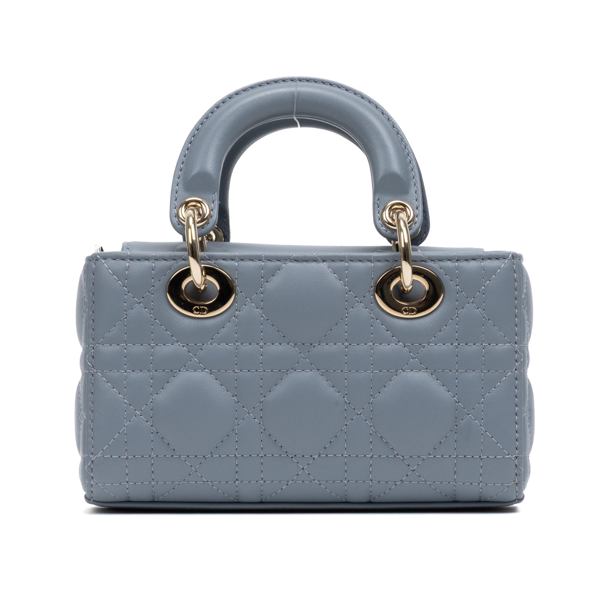 Shoulder Bag Micro Lady Dior Joy Micro Light Blue Quilted Cannage Lambskin