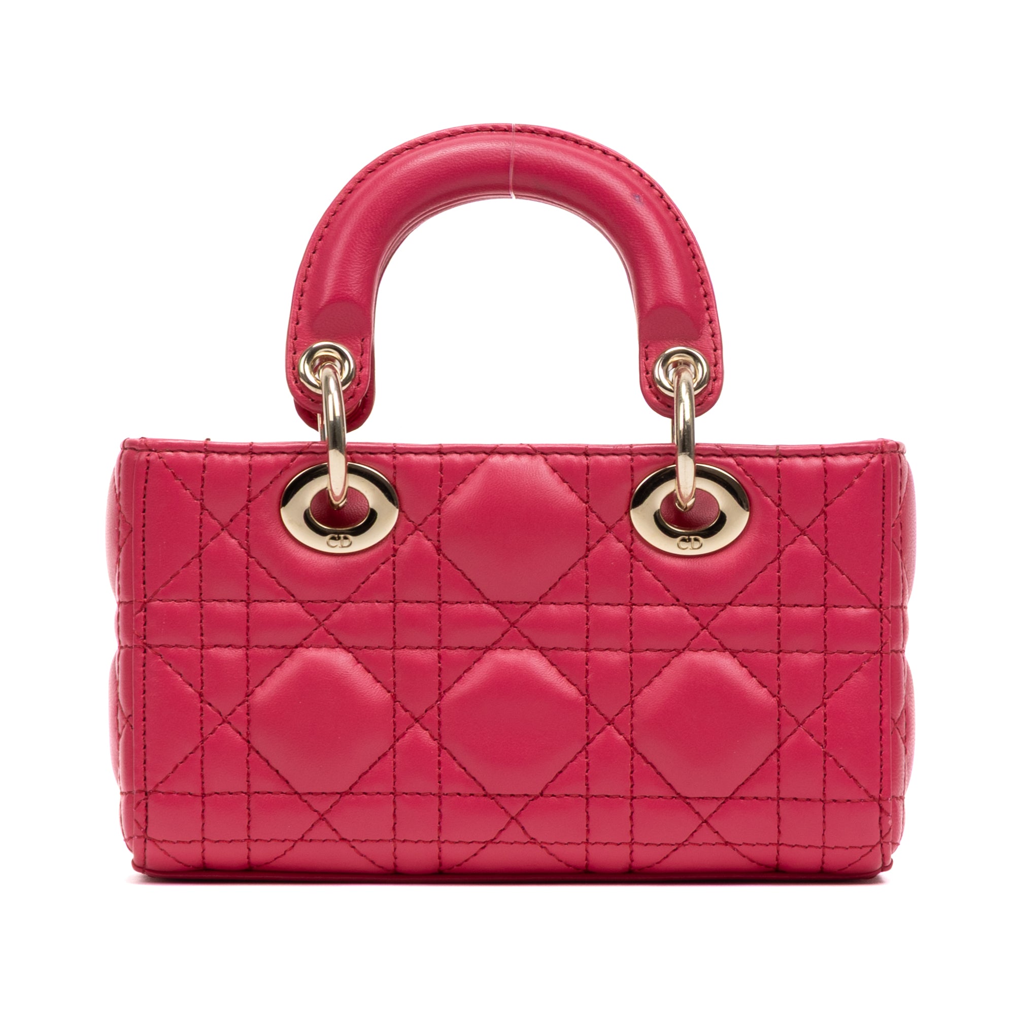 Shoulder Bag Micro Lady Dior Joy Micro Pink Quilted Cannage Lambskin