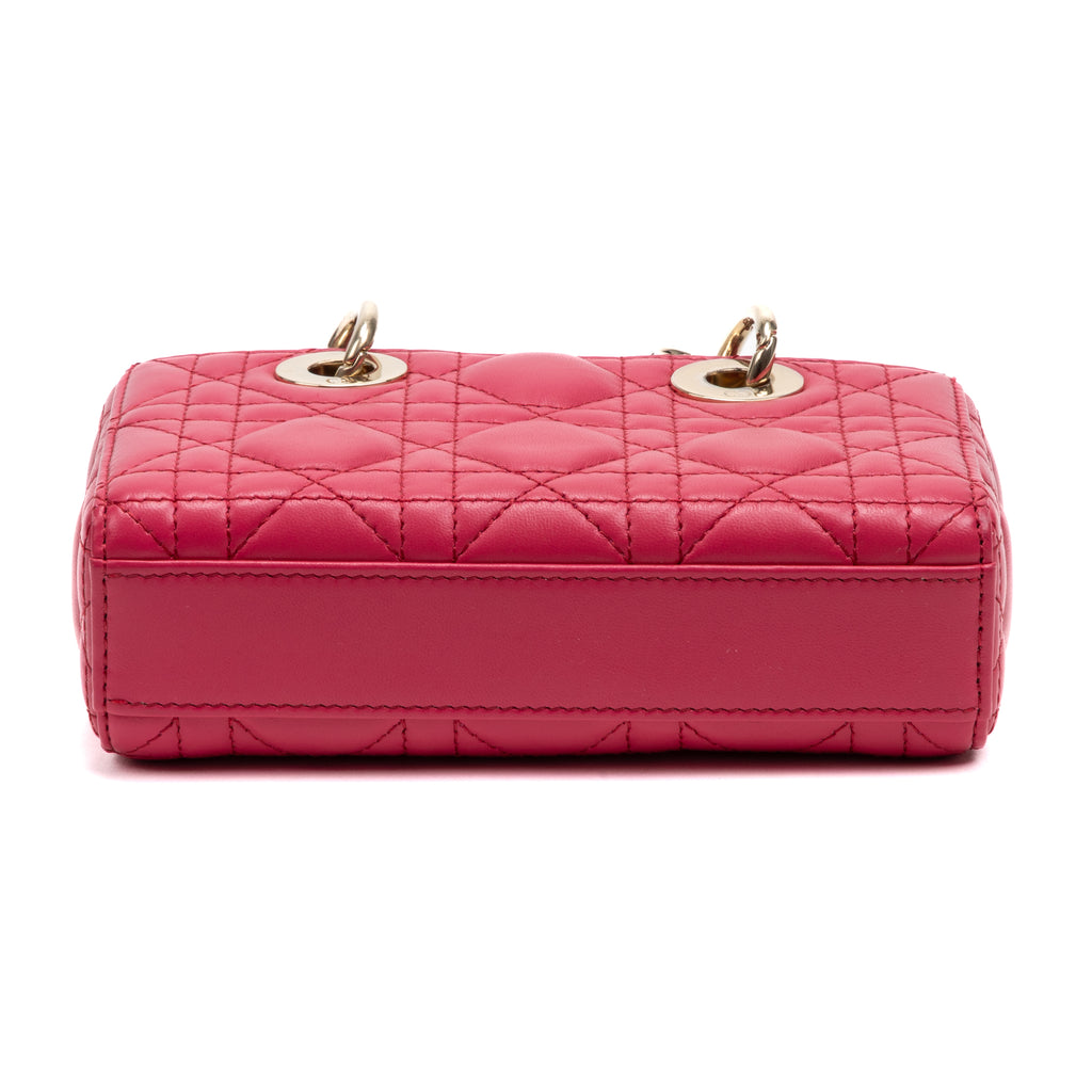 Shoulder Bag Micro Lady Dior Joy Micro Pink Quilted Cannage Lambskin