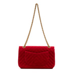 Shoulder Bag 2.55 Reissue Flap Bag Small Red Quilted Chevron Velvet