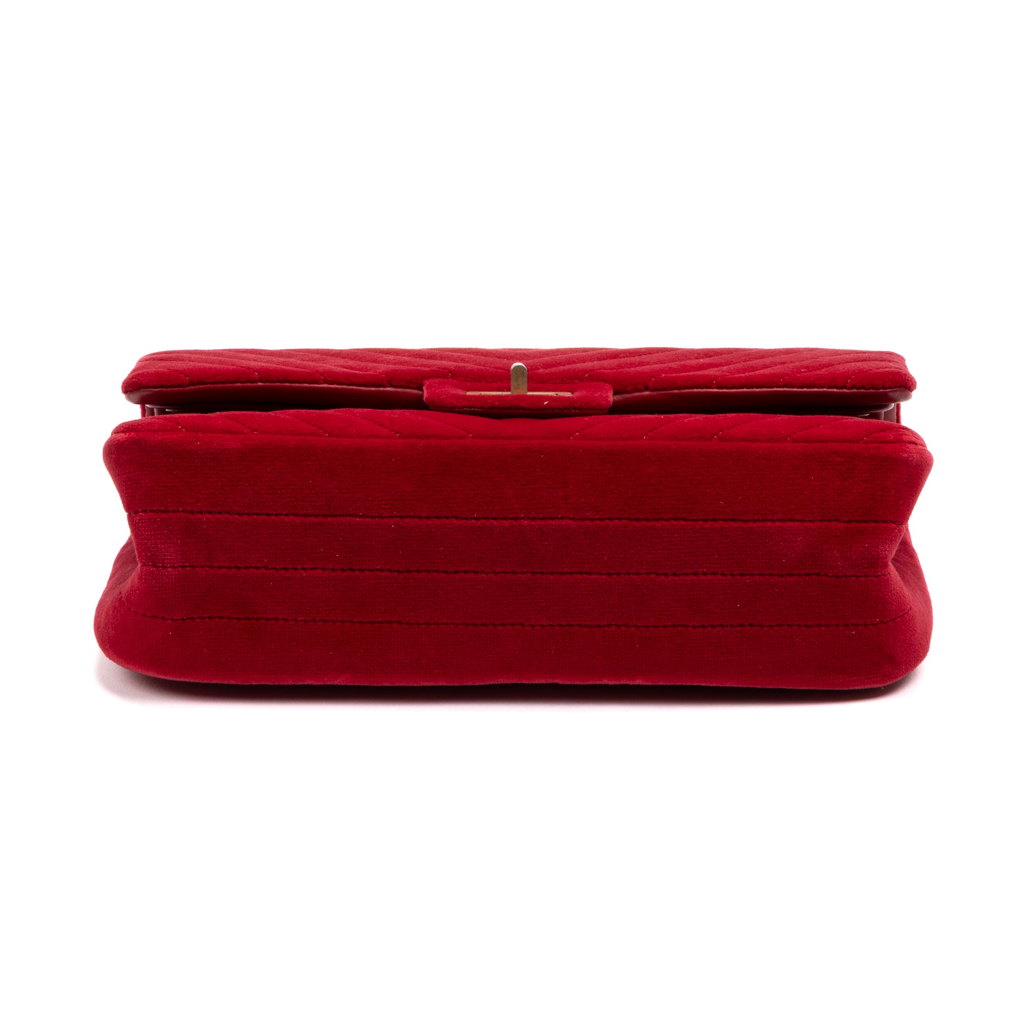 Shoulder Bag 2.55 Reissue Flap Bag Small Red Quilted Chevron Velvet