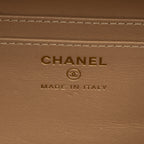 Shoulder Bag Vanity Case Small Gold Quilted Lambskin with Metal