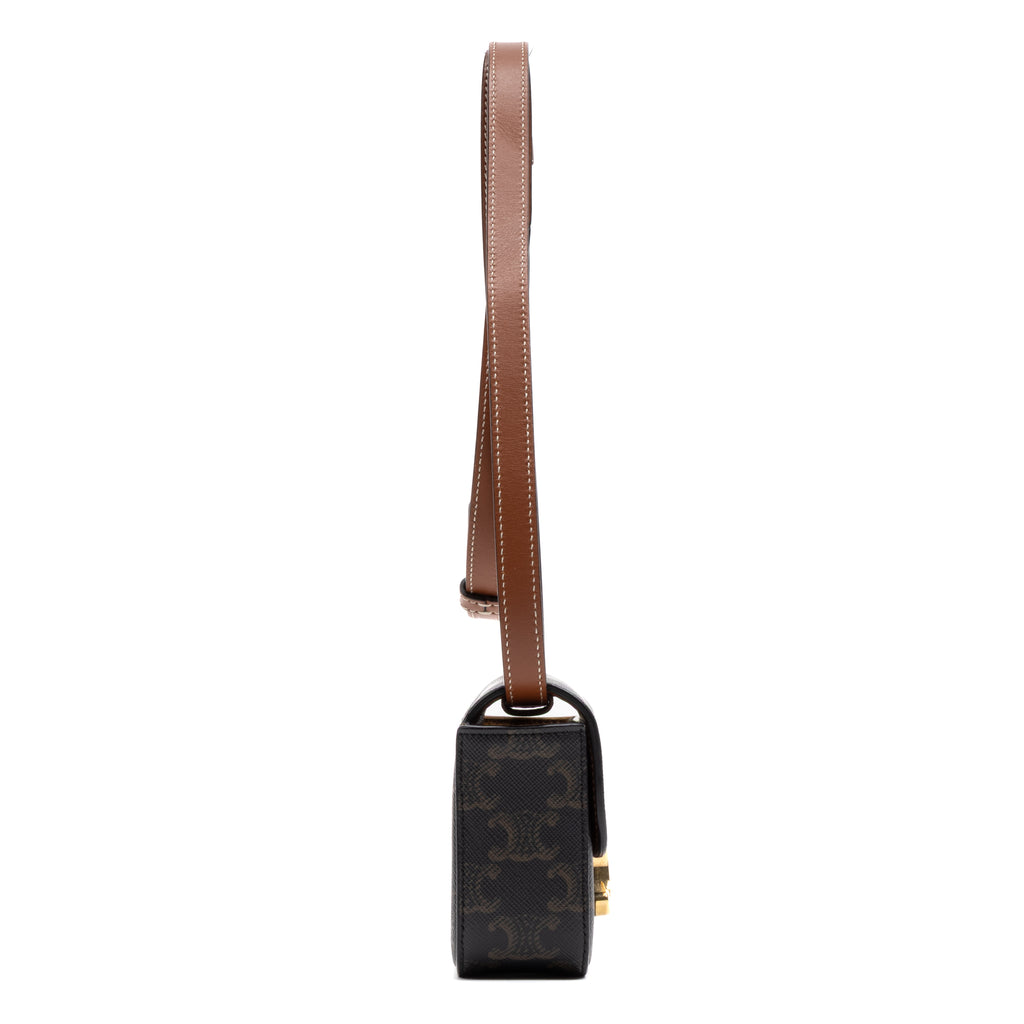 Shoulder Bag Triomphe Camera Bag Mini Brown Triomphe Coated Canvas