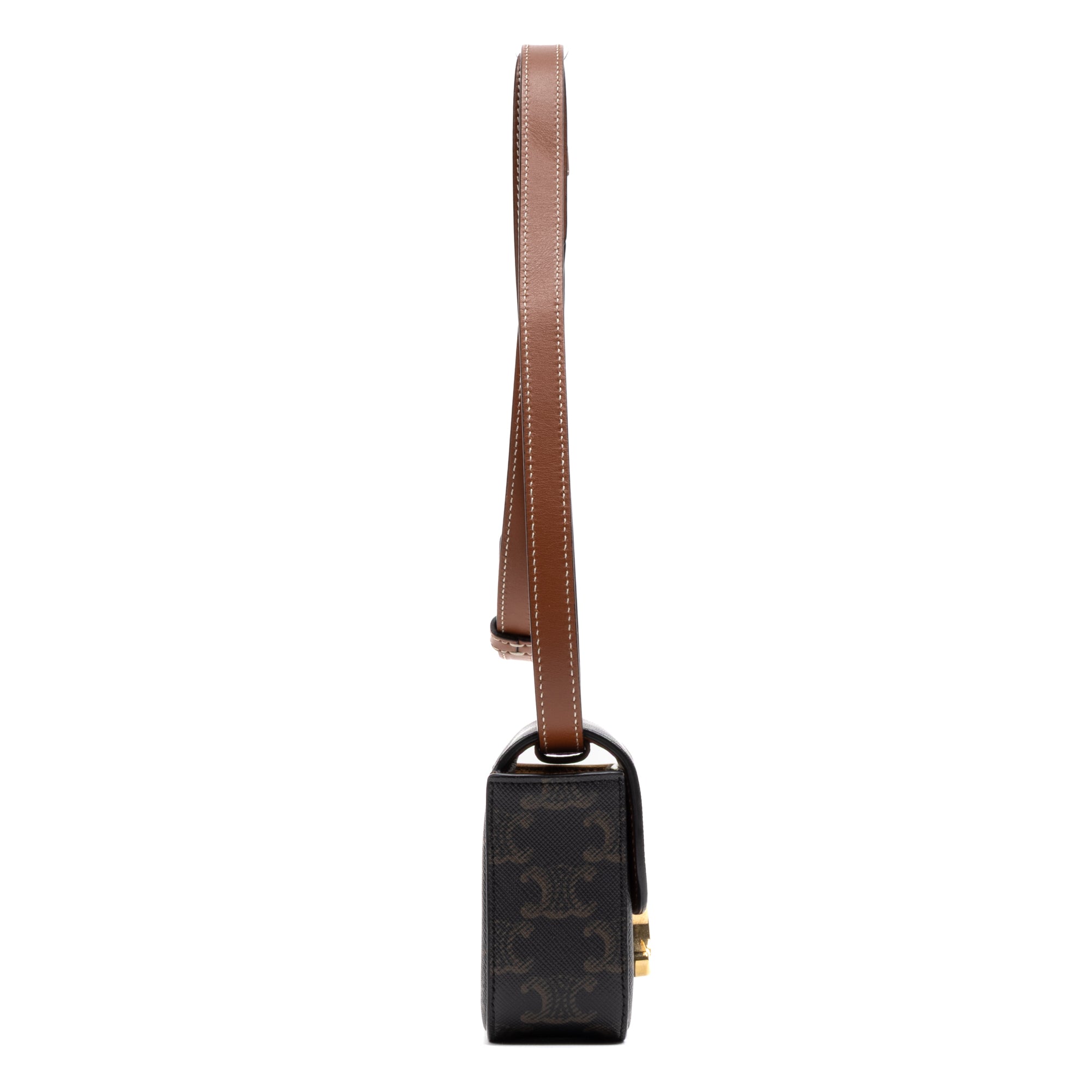 Shoulder Bag Triomphe Camera Bag Mini Brown Triomphe Coated Canvas