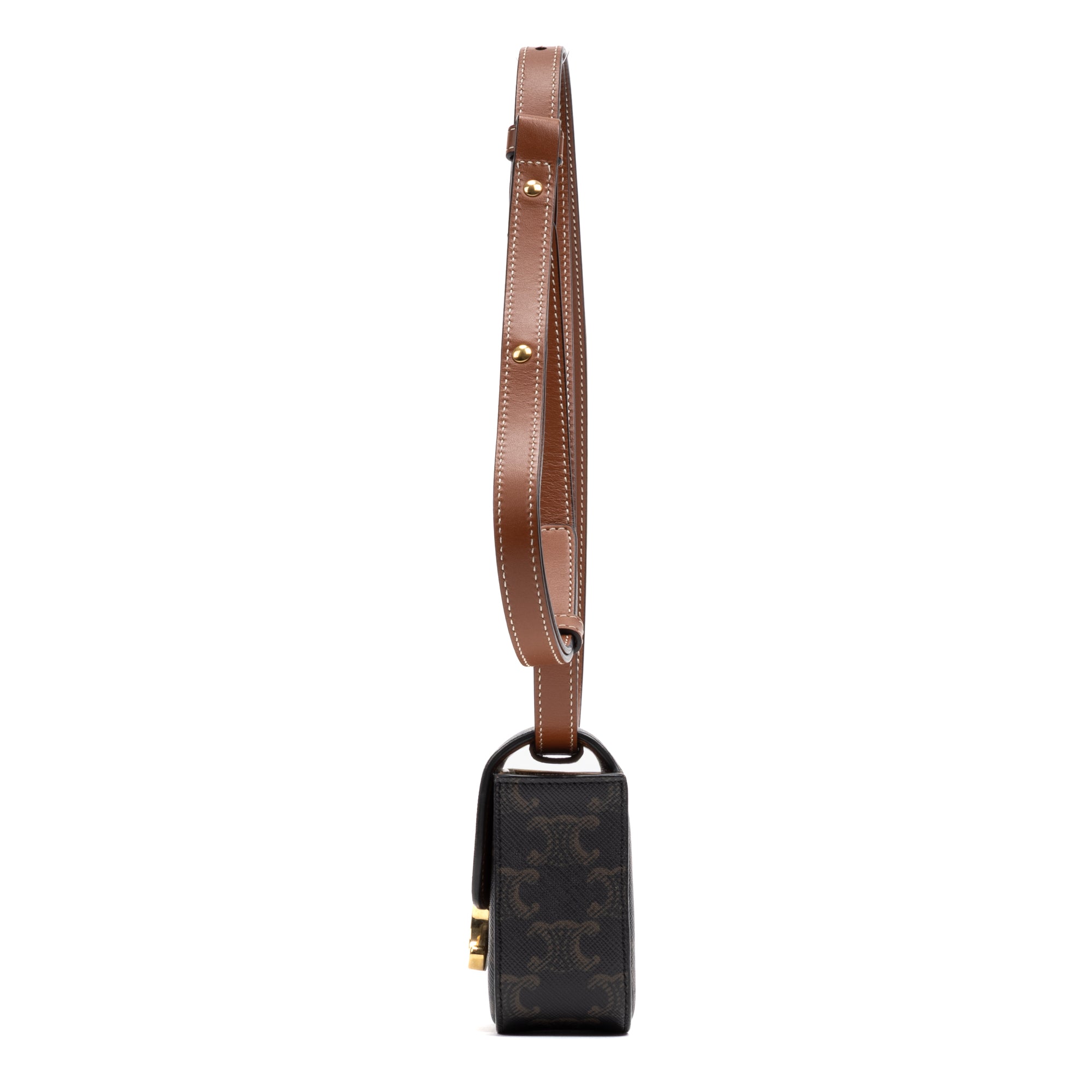 Shoulder Bag Triomphe Camera Bag Mini Brown Triomphe Coated Canvas