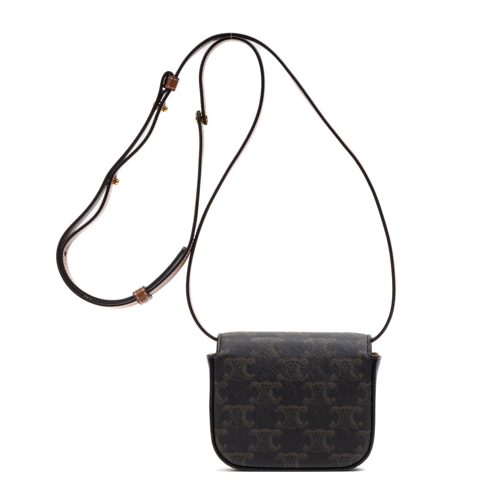 Shoulder Bag Triomphe Camera Bag Mini Brown Triomphe Coated Canvas